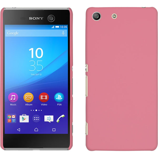 Hardcase für Sony Xperia M5 gummiert rosa