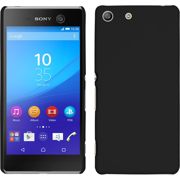Hardcase für Sony Xperia M5 gummiert schwarz