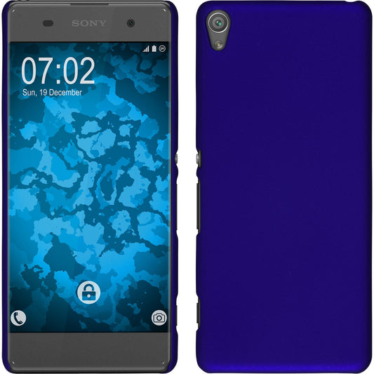 Hardcase für Sony Xperia XA gummiert blau