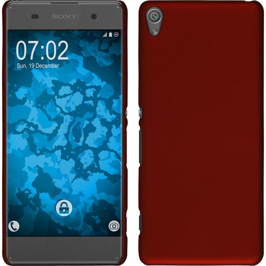 Hardcase für Sony Xperia XA gummiert rot