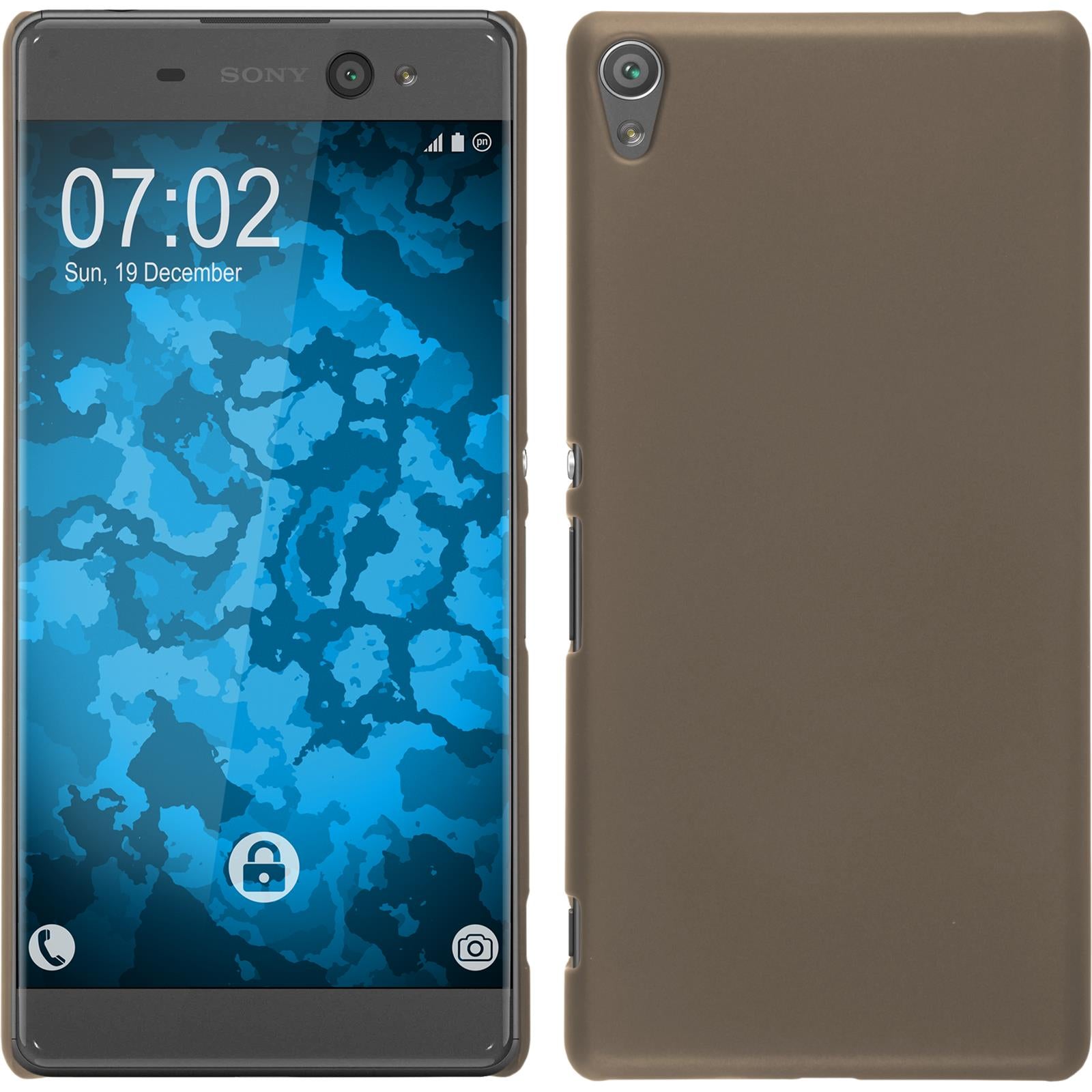 Hardcase für Sony Xperia XA Ultra gummiert gold