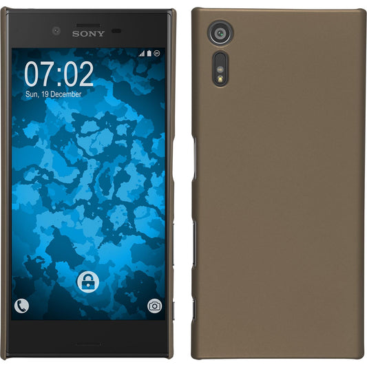 Hardcase für Sony Xperia XZ gummiert gold