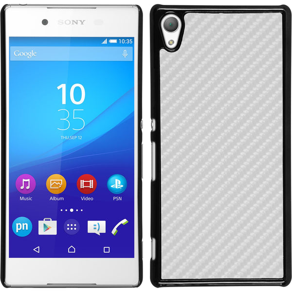 Hardcase für Sony Xperia Z3+ / Plus Carbonoptik weiß