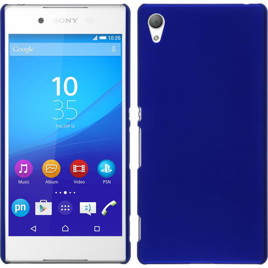 Hardcase für Sony Xperia Z3+ / Plus gummiert blau