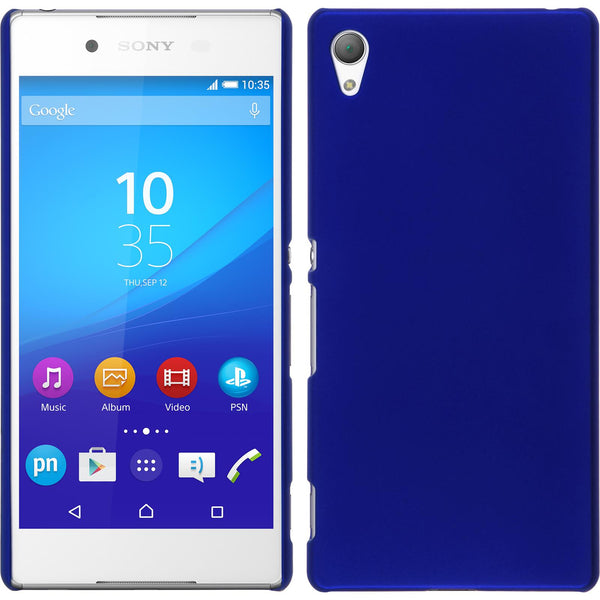 Hardcase für Sony Xperia Z3+ / Plus gummiert blau