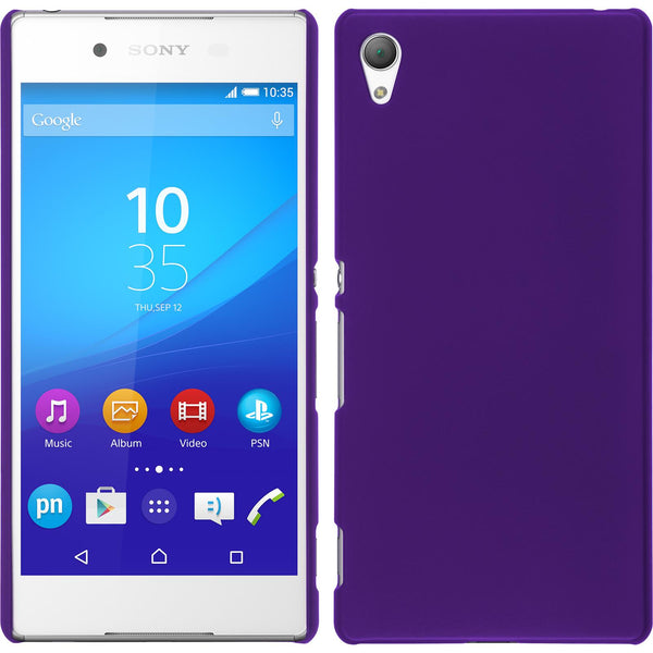 Hardcase für Sony Xperia Z3+ / Plus gummiert lila