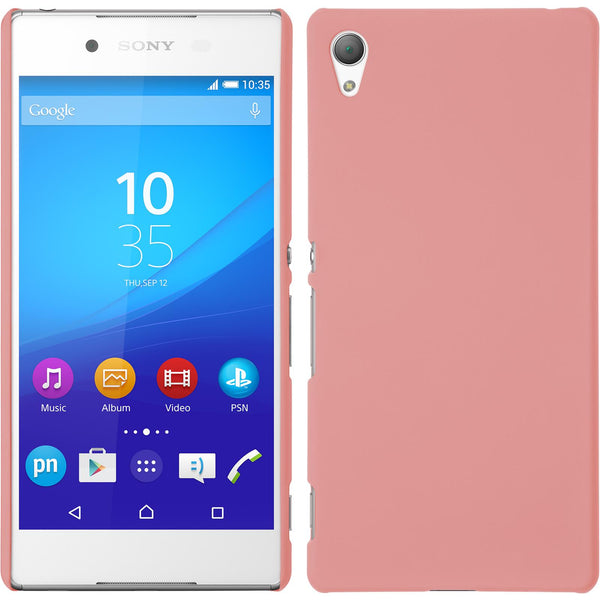 Hardcase für Sony Xperia Z3+ / Plus gummiert rosa