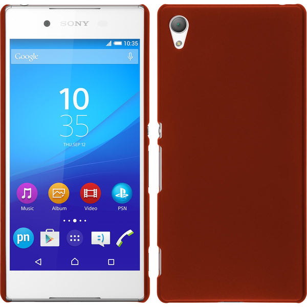 Hardcase für Sony Xperia Z3+ / Plus gummiert rot