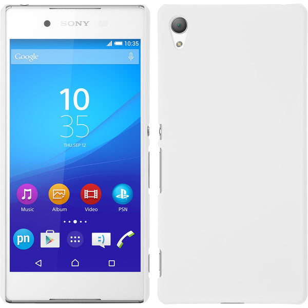 Hardcase für Sony Xperia Z3+ / Plus gummiert weiß