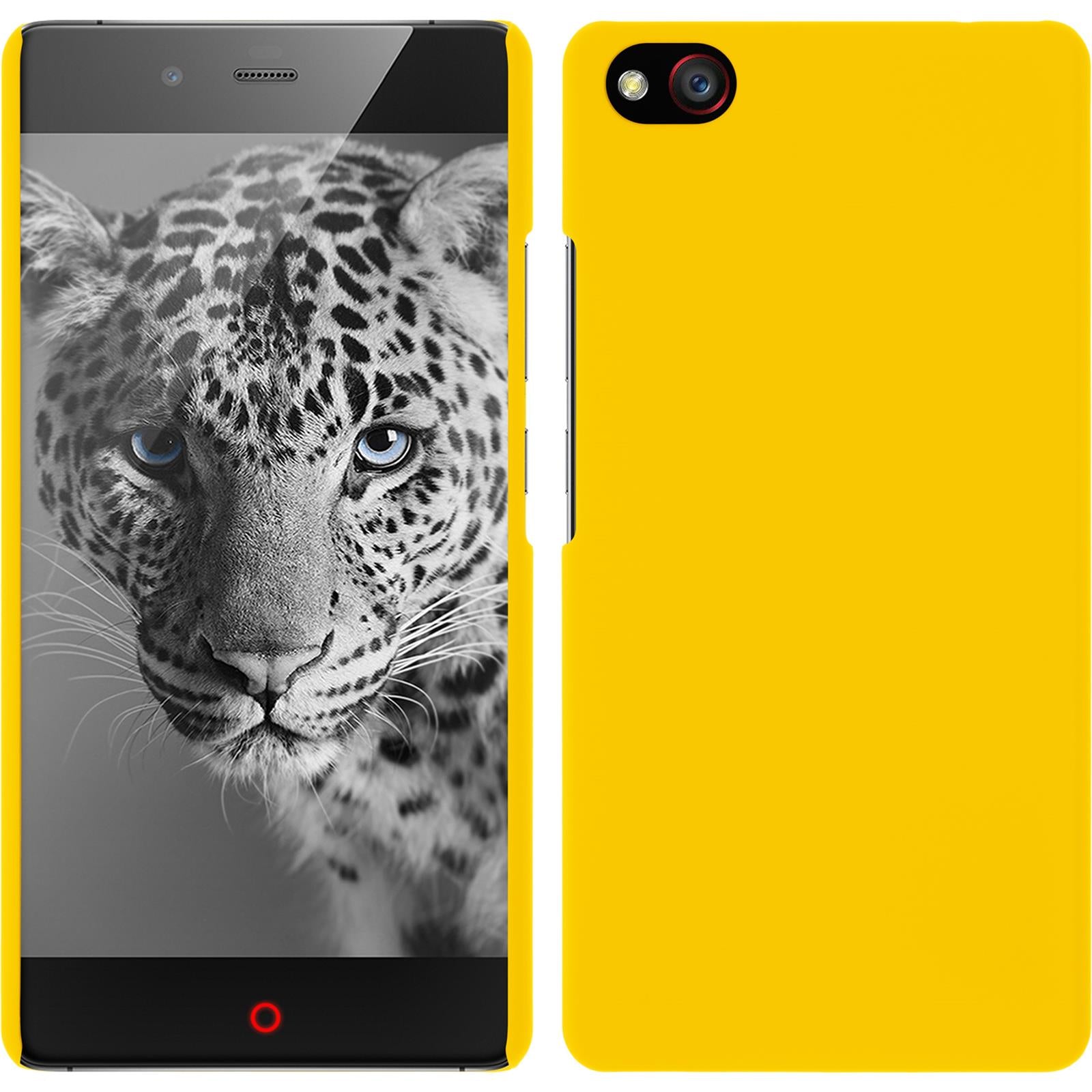 Hardcase für ZTE Nubia Z9 Mini gummiert gelb