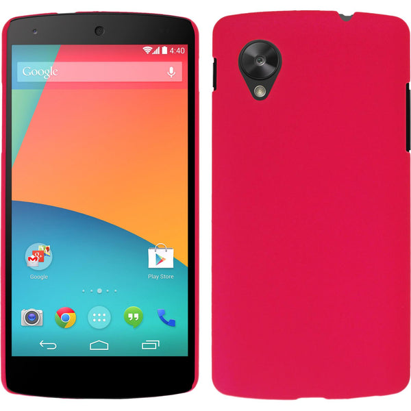 Hardcase für Google Nexus 5 gummiert pink