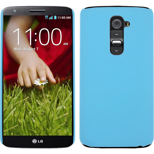 Hardcase für LG G2 gummiert hellblau