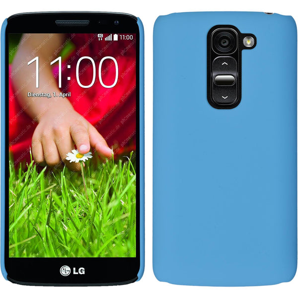 Hardcase für LG G2 mini gummiert hellblau