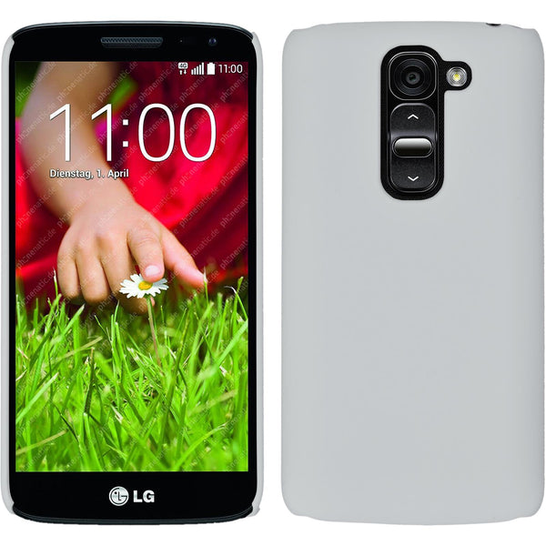Hardcase für LG G2 mini gummiert weiß
