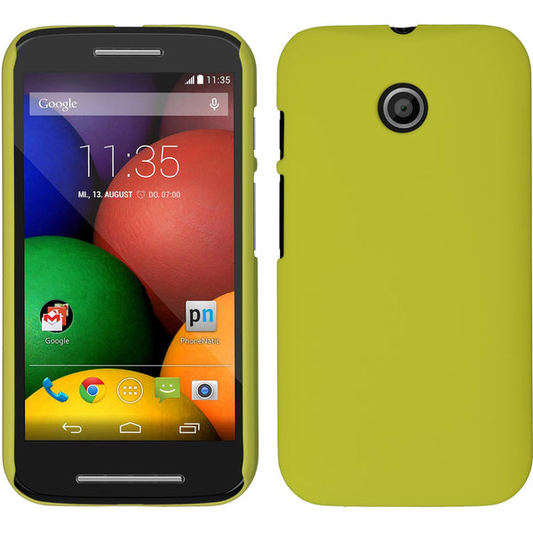 Hardcase für Motorola Moto E gummiert gelb