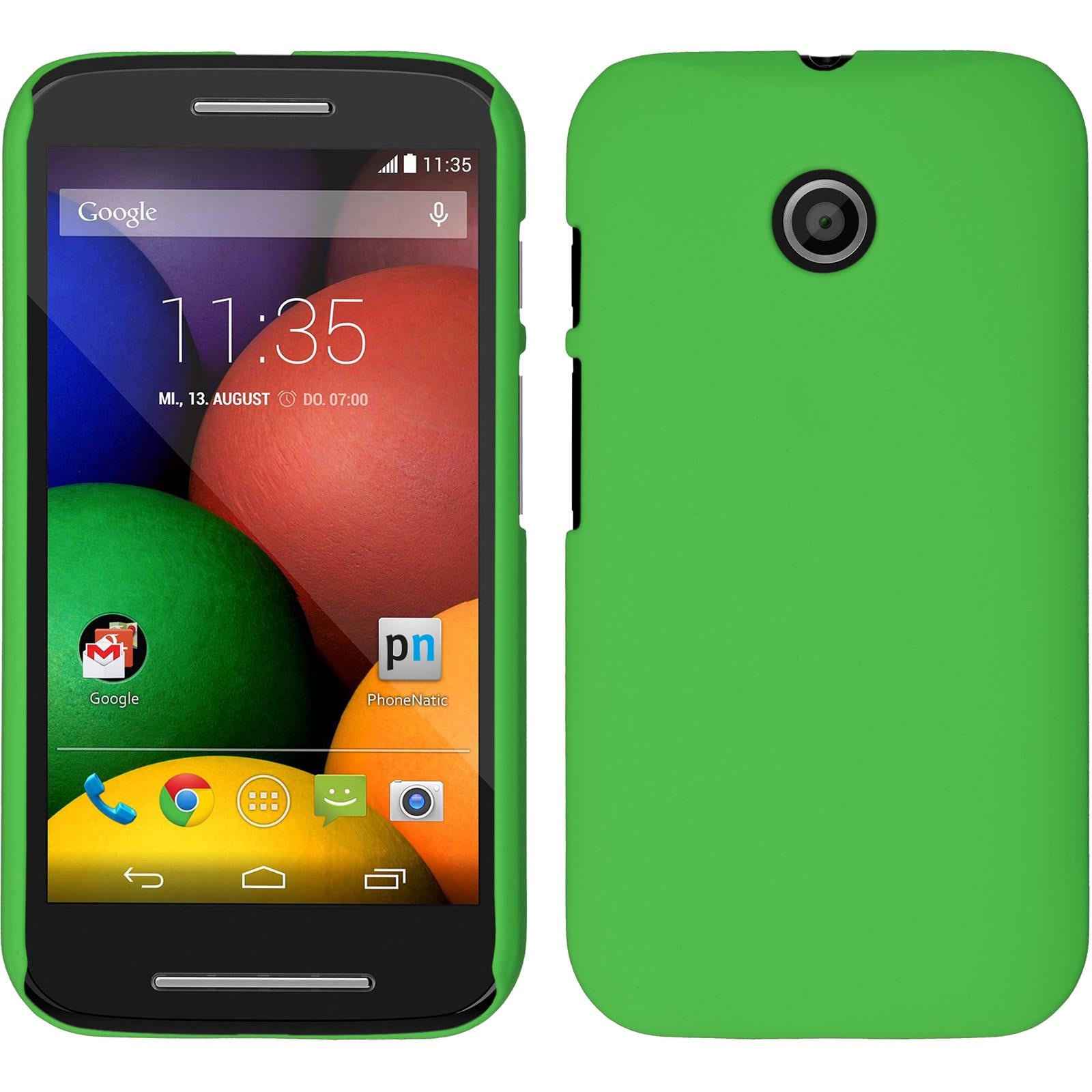 Hardcase für Motorola Moto E gummiert grün