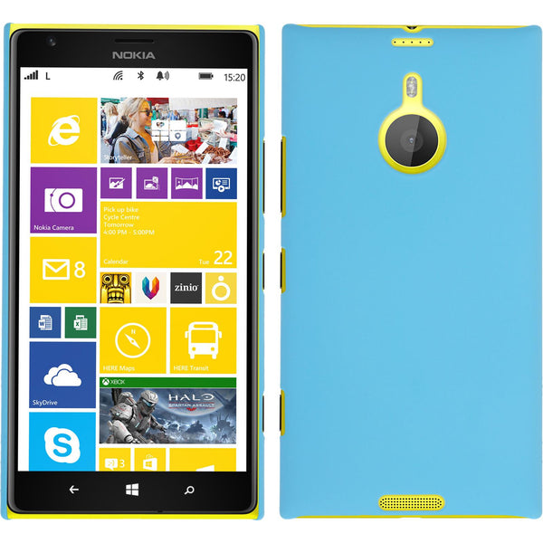 Hardcase für  Nokia Lumia 1520 gummiert hellblau