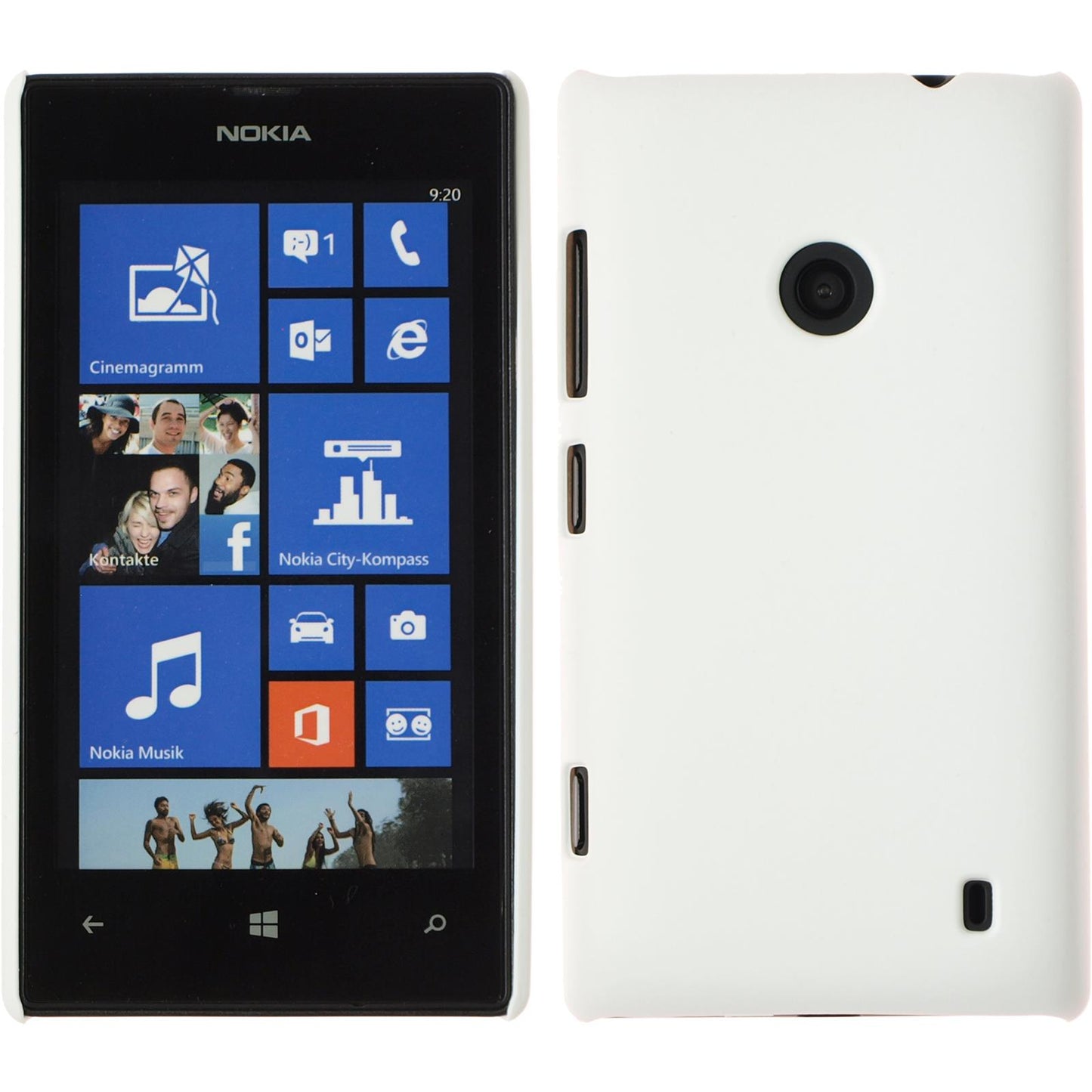 Hardcase für  Nokia Lumia 520 gummiert weiß