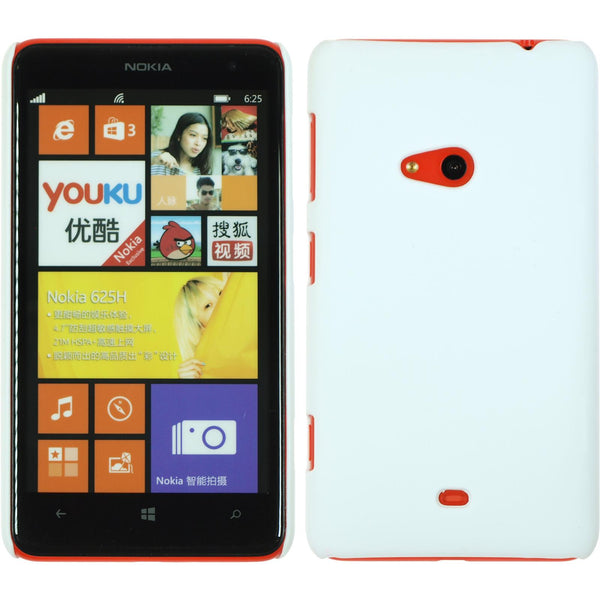 Hardcase für  Nokia Lumia 625 gummiert weiß