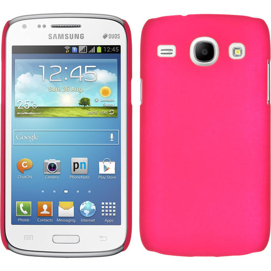Hardcase für Samsung Galaxy Core gummiert pink
