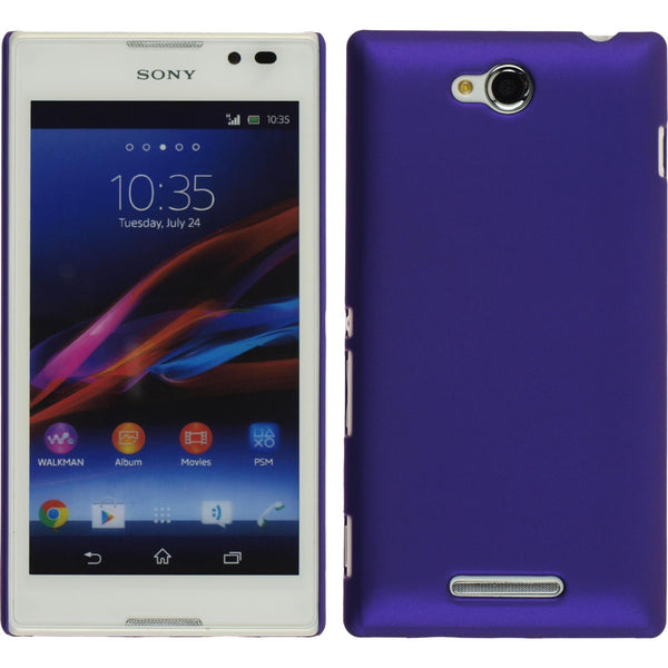 Hardcase für Sony Xperia C gummiert lila