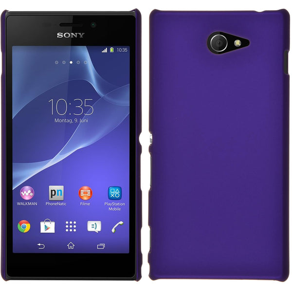 Hardcase für Sony Xperia M2 gummiert lila