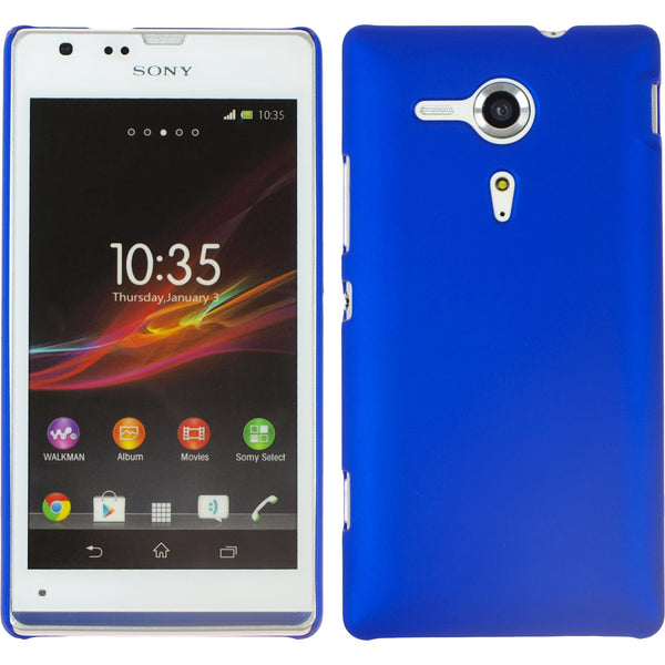 Hardcase für Sony Xperia SP gummiert blau