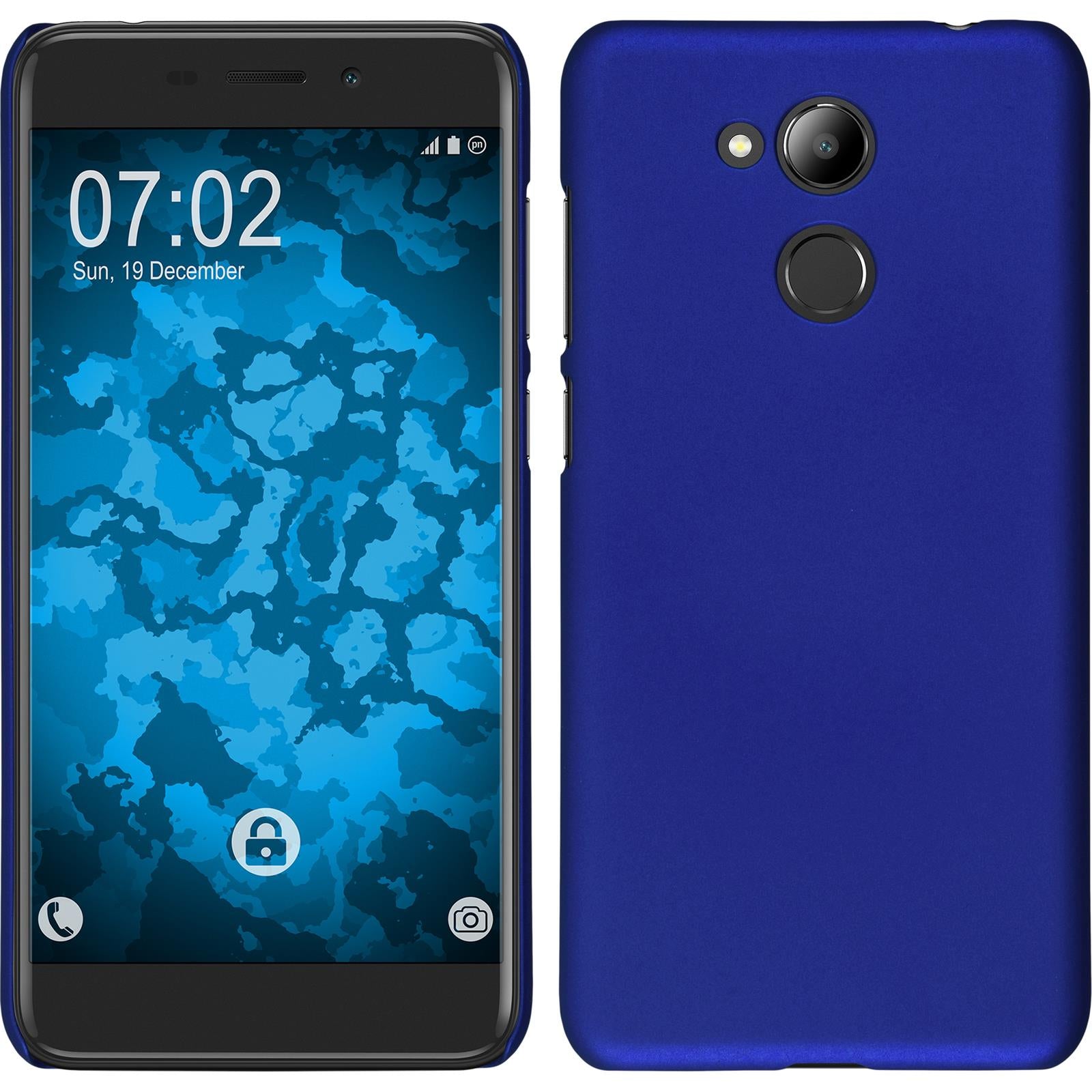 Hardcase für Huawei Honor 6C Pro gummiert blau