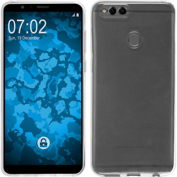 PhoneNatic Case kompatibel mit Huawei Honor 7x - clear Silikon Hülle Slimcase Cover