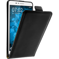 Kunst-Lederhülle für Huawei Honor 5X Flip-Case schwarz + 2 S