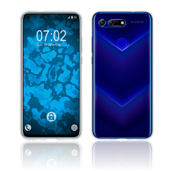 PhoneNatic Case kompatibel mit Huawei Honor View 20 - Crystal Clear Silikon Hülle transparent Cover