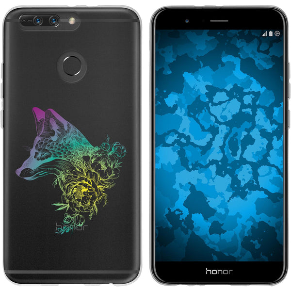 Honor 8 Pro Silikon-Hülle Floral Fuchs M1-4 Case