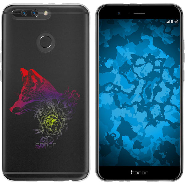 Honor 8 Pro Silikon-Hülle Floral Fuchs M1-5 Case