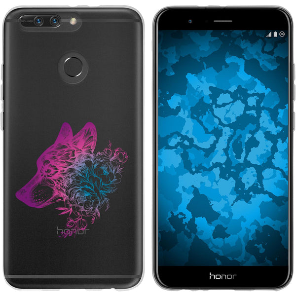 Honor 8 Pro Silikon-Hülle Floral Wolf M3-6 Case