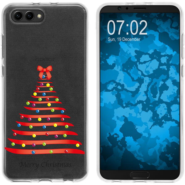 Honor View 10 Silikon-Hülle X Mas Weihnachten Weihnachtsbaum