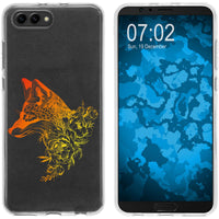 Honor View 10 Silikon-Hülle Floral Fuchs M1-2 Case