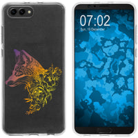 Honor View 10 Silikon-Hülle Floral Fuchs M1-3 Case