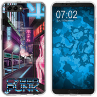 Honor View 10 Silikon-Hülle Retro Wave Cyberpunk.01 M4 Case