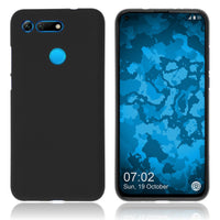 PhoneNatic Case kompatibel mit Huawei Honor View 20 - schwarz Silikon Hülle matt Cover