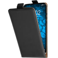 Kunst-Lederhülle für Huawei Honor View 20 Flip-Case schwarz