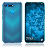 PhoneNatic Case kompatibel mit Huawei Honor View 20 - türkis Silikon Hülle transparent Cover