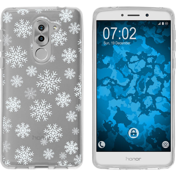 Honor 6x Silikon-Hülle X Mas Weihnachten Schneeflocken M2 Ca