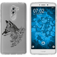 Honor 6x Silikon-Hülle Floral Fuchs M1-1 Case