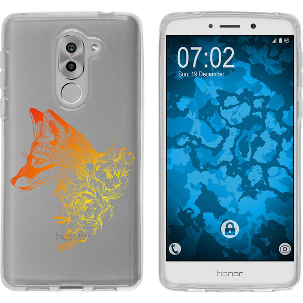 Honor 6x Silikon-Hülle Floral Fuchs M1-2 Case