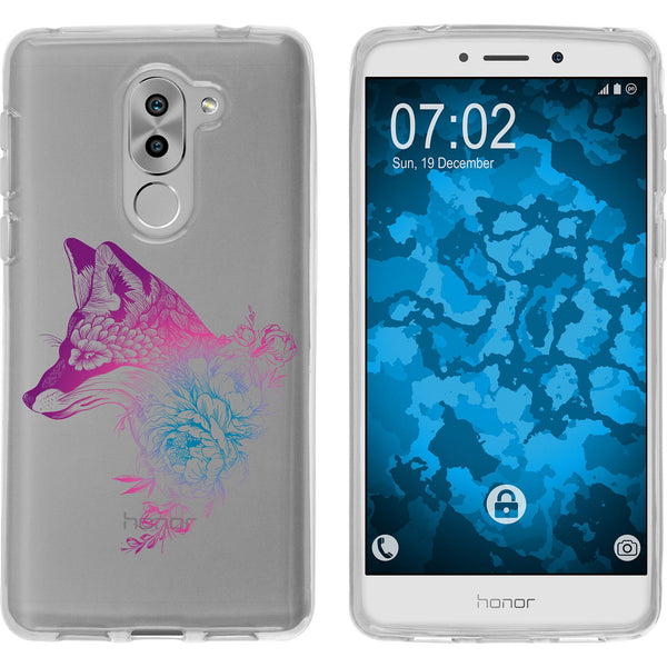 Honor 6x Silikon-Hülle Floral Fuchs M1-6 Case