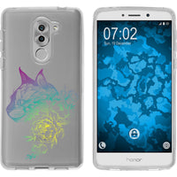 Honor 6x Silikon-Hülle Floral Katze M2-4 Case