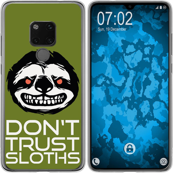Mate 20 Silikon-Hülle Crazy Animals Faultier M3 Case