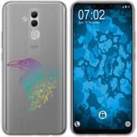 Mate 20 Lite Silikon-Hülle Floral Rabe M4-4 Case