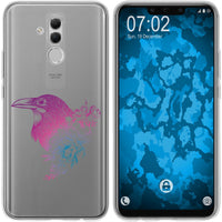 Mate 20 Lite Silikon-Hülle Floral Rabe M4-6 Case