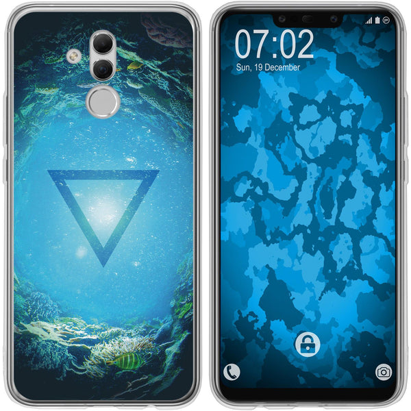 Mate 20 Lite Silikon-Hülle Element Wasser M4 Case